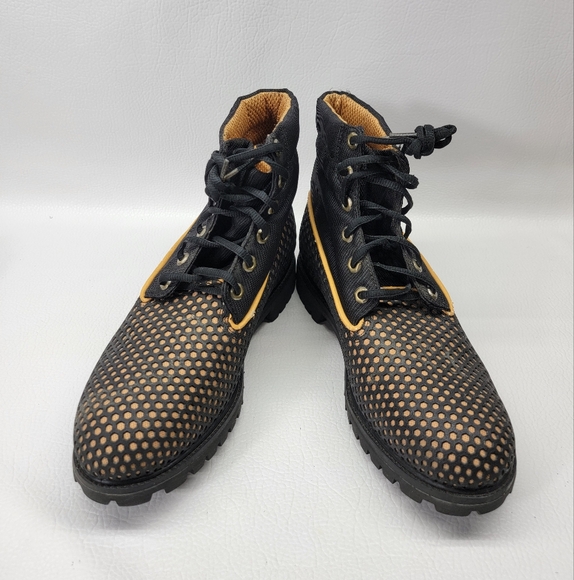 Timberland Vintage Limited Release  6 Inch  Size 9.5M black yellow men boots The - Picture 6 of 12